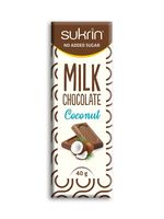 Sukrin Melkchocolade met kokos (40 gr) - thumbnail