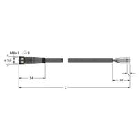 Turck 6625554 Sensor/actuator aansluitkabel Aantal polen: 4 5 m 1 stuk(s)