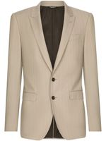 Dolce & Gabbana tonal-striped two-piece suit - Marron