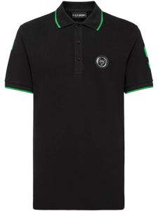 Plein Sport polo à patch logo SS - Noir