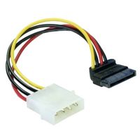 DeLOCK Cable Power SATA HDD > 4pin male – angled Meerkleurig 0,15 m - thumbnail