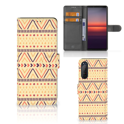 Sony Xperia 5II Telefoon Hoesje Aztec Yellow Sony Xperia 5II Telefoon Hoesje Aztec Yellow