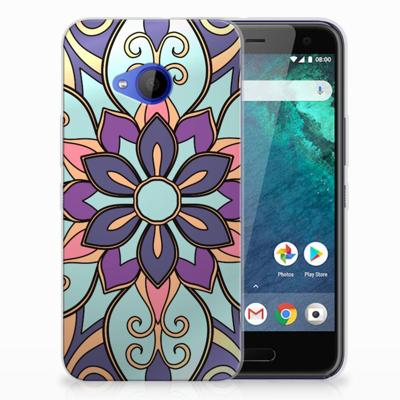 HTC U11 Life TPU Case Purple Flower