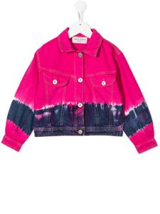 Alberta Ferretti Kids veste en jean à motif tie dye - Rose