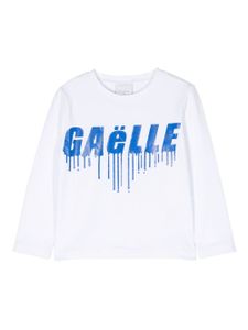 Gaelle Paris Kids t-shirt en coton à logo imprimé - Blanc