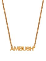 AMBUSH collier en chaîne à plaque logo - Or