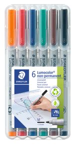 Viltstift Staedtler Lumocolor 315 non permanent M set ÃƒÆ' 6 stuks assorti