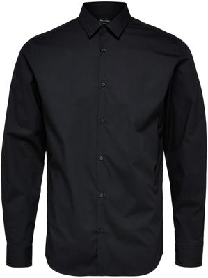 Selected Homme Heren Overhemd Poplin Stretch Zwart Slim Fit Selected Homme Heren Overhemd Poplin Stretch Zwart Slim Fit