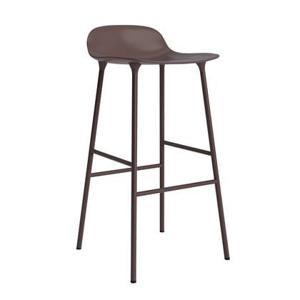 Normann Copenhagen Form Barkruk Low 75 cm - Staal - Bruin