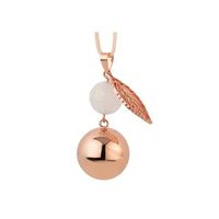 Bola hanger rose gold pearl leaf Maat - thumbnail