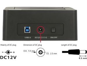 Delock 62661 USB 5 Gbps dubbel dockingstation voor 2 x SATA HDD/SSD met kloonfunctie