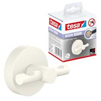 tesa® MOON WHITE Badjashaak, mat wit - voor Badkamers in Industriële Stijl en Moderne Badkamers - Zonder Boren, Zelfklevend - 50 mm x 65 mm x 53 mm