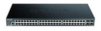 D-Link DGS-1250-52X/E, 52-poorten Layer 2/3 Smart Managed Gigabit Switch (48x BaseT-poort, 4x 10G SFP+ slot) - Alleen EU-netsnoer