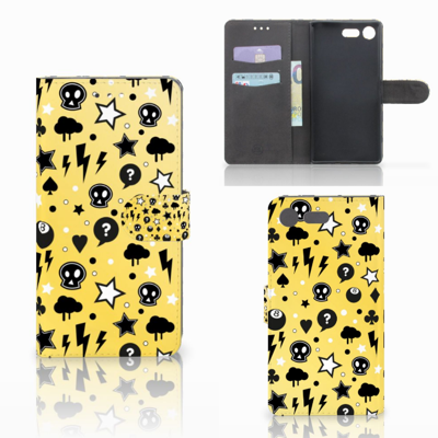 Telefoonhoesje met Naam Sony Xperia XZ Premium Punk Geel Telefoonhoesje met Naam Sony Xperia XZ Premium Punk Geel