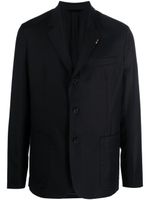 Paul Smith blazer boutonné à revers crantés - Bleu