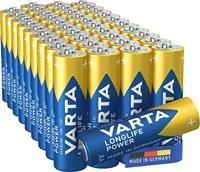 Varta 4906121194 Longlife Power AA Mignon LR06 - Pak van 40 alkalinebatterijen, blauw