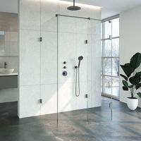 Inloopdouche Compleet XL Just Creating Profielloos 100x120 cm Gunmetal Sanitop