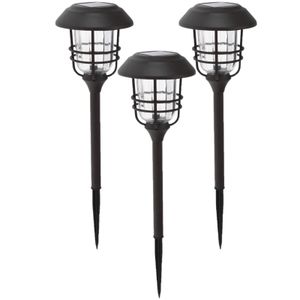 Set van 6x stuks solar tuinlampen/prikspots op zonne-energie 59 cm