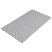 Urban Living Badkamer/douche anti slip mat - rubber - voor op de vloer - steengrijs - 39 x 69 cm   - - thumbnail