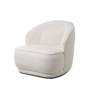 Giga Meubel - Fauteuil Bouclé Beige - Japandi Stijl - Zithoogte 45cm