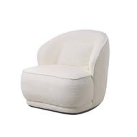 Giga Meubel - Fauteuil Bouclé Beige - Japandi Stijl - Zithoogte 45cm - thumbnail