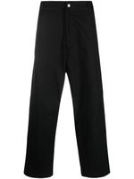 Emporio Armani pantalon en coton à coupe ample - Noir