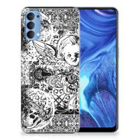 Silicone Back Case OPPP Reno 4 Skulls Angel