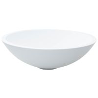 Waskom Wiesbaden Valerie | 43 cm | Solid surface | Vrijstaand | Rond | Wit mat