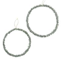 Boltze Home Decohanger Rumba Cirkel Set A 2 Glitter Groen Dia 27-en 33cm - thumbnail