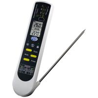 PCE Instruments Insteekthermometer IP65, LED-zaklamp, Met flexibele sensor, Met dompel- en insteeksensor