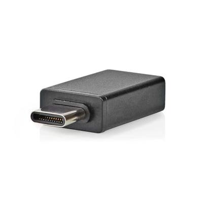 NEDIS USB Adapter | USB 3.2 Gen 1 | USB-C™ stekker | USB-A aansluiting | 5 Gbps | OTG | vernikkeld | zwart