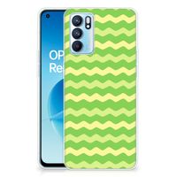 OPPO Reno 6 5G TPU bumper Waves Green - thumbnail