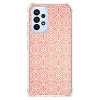 Samsung Galaxy A23 Doorzichtige Silicone Hoesje Pattern Orange - thumbnail