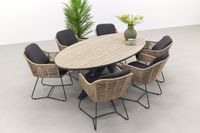 Taste Belmond naturel/GI Edison 220x115 cm. - ovale tuinset - thumbnail