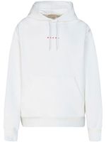 Marni hoodie en coton à logo imprimé - Blanc