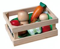 Happy People Houten krat met groenten 7 delig