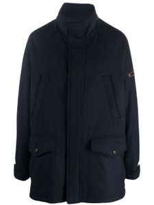 Ralph Lauren Purple Label parka en coton mélangé à capuche - Bleu