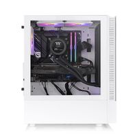 Thermaltake CA-1X3-00M6WN-00 Midi-tower Gaming-behuizing Wit 3 voorgeïnstalleerde LED-ventilators, Zijvenster - thumbnail