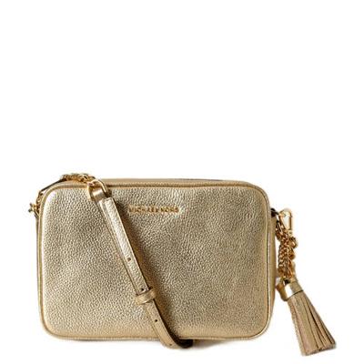 Michael Kors leren crossbody tas goudkleurig