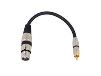 OMNITRONIC Adaptercable XLR(F)/RCA(M) 0.2m bk