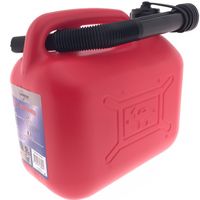 Jerrycan 5 liter rood met vloeistofindicator voor brandstof