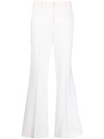 P.A.R.O.S.H. pantalon évasé à taille mi-haute - Blanc