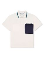 Lanvin Enfant polo en coton à logo imprimé - Tons neutres - thumbnail