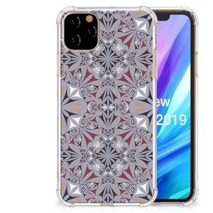 Apple iPhone 11 Pro Max Anti-Shock Hoesje Flower Tiles