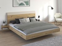 Bed met nachtkastjes MANOZA 180x200 cm artisan eik/beige - thumbnail