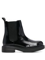 Love Moschino bottines à logo imprimé - Noir