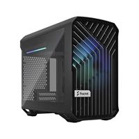 Fractal Design Torrent Nano RGB Zwart - Zijpanelen van gehard glas met lichte tint - Open rooster voor maximale luchtinlaat - Inclusief 180mm RGB PWM-ventilator - Type C - mITX Airflow Mini Tower PC