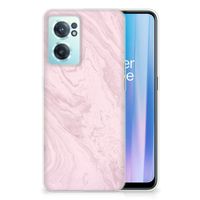 OnePlus Nord CE 2 5G TPU Siliconen Hoesje Marble Pink - Origineel Cadeau Vriendin