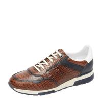 Van Lier Positano leren sneakers cognac
