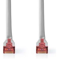 CAT6-kabel | RJ45 Male | RJ45 Male | SF/UTP | 0.50 m | Rond | PVC | Grijs | Label - thumbnail